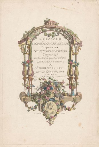 Pergola with a flower basket