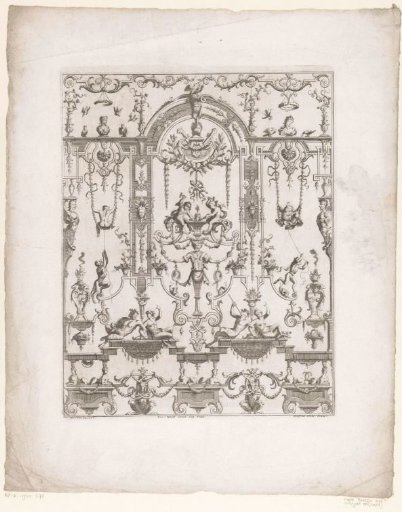 Composition with forging putti