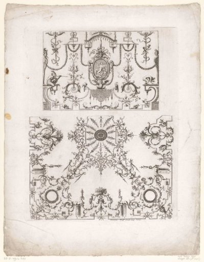 Compositions with Venus, Cupid and ceiling decoration