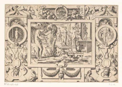Medea boiling magical herbs in a cauldron for Aeson