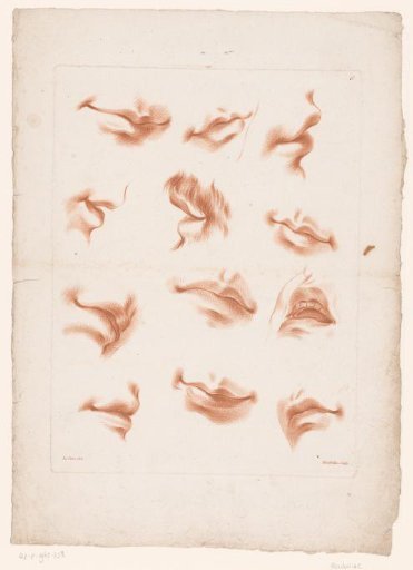 Twelve Mouths in Various Expressions