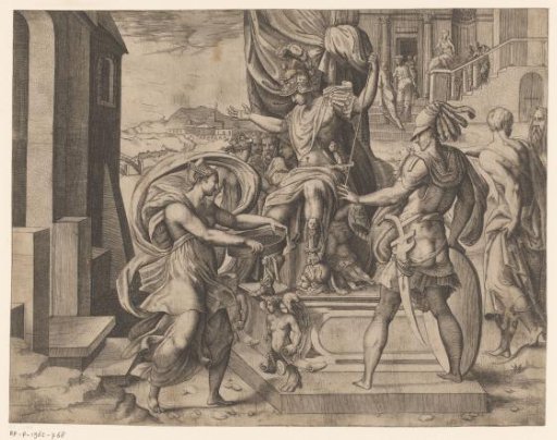 Vestal Tuccia proves her virginity by carrying water in a sieve