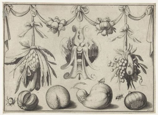 Mask under a garland