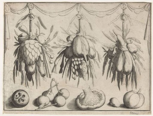Garland with bunches of fruit