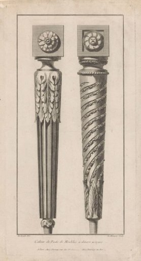 Two furniture legs