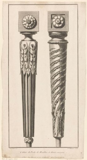 Two furniture legs