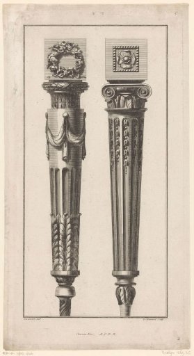 Two furniture legs