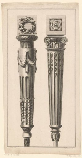 Two furniture legs
