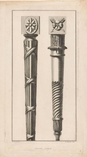 Two furniture legs