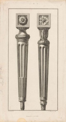 Two furniture legs