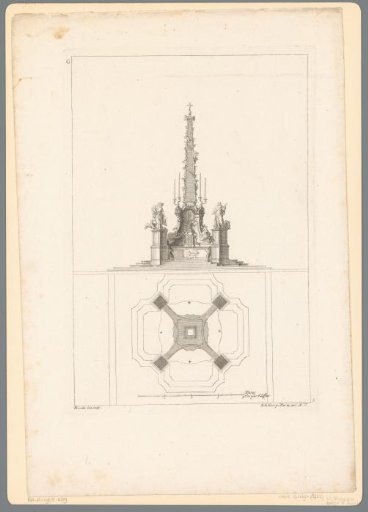 Altar with obelisk