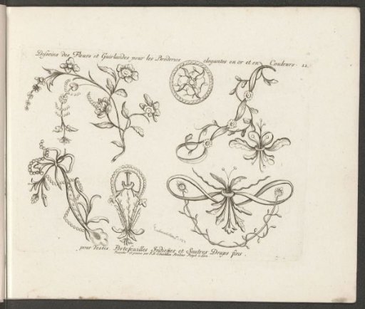 Six floral motifs