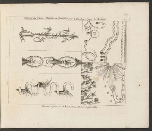 Interlaced work and scrolls