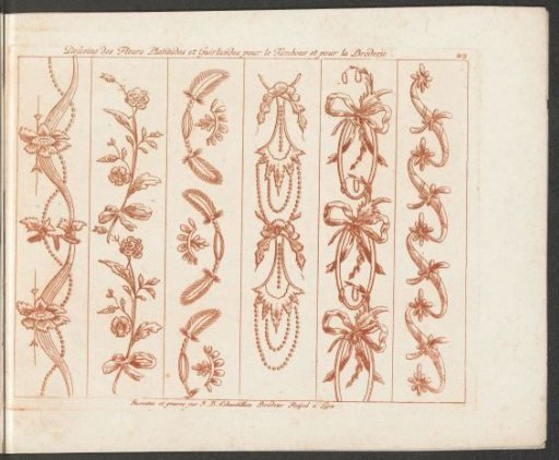 Leaf and floral motifs and interlaced work