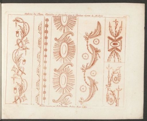 Leaf and floral motifs and interlaced work