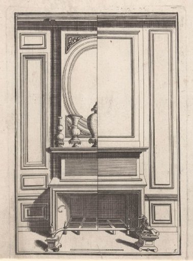 Mantelpiece with vases