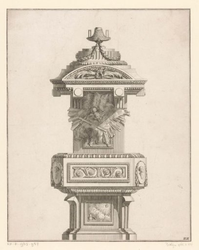 Pulpit with a vase