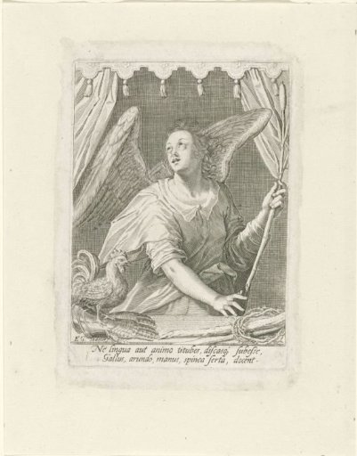 Angel with the Reed, the Cock and the Crown of Thorns