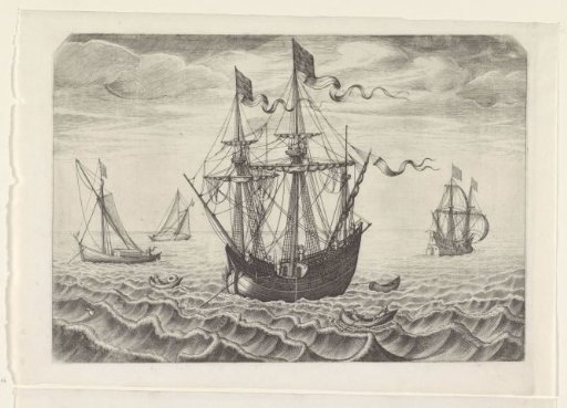 Sailing ship at anchor