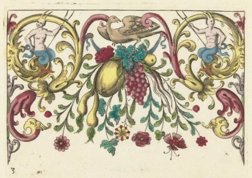 Garland with, among other things, a bunch of grapes