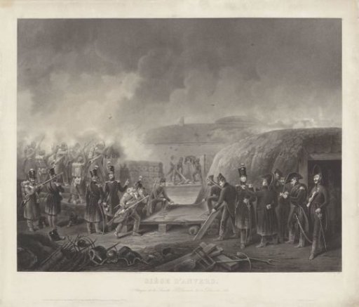 French army undermining the lunette of Saint-Laurent, 13 December 1832
