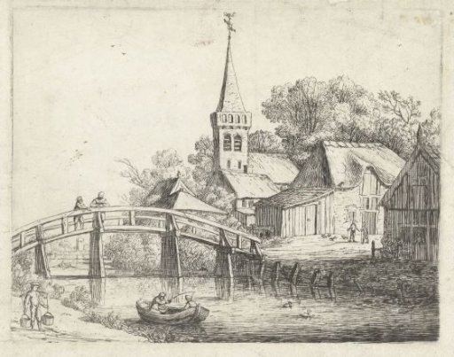 Landscape with wooden bridge