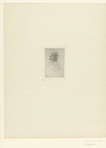 Head of a male actor with a stab wound
