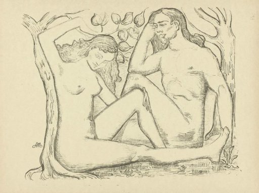 Adam and Eve Sitting by a Tree