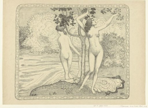 Two Bathing Women by the Water's Edge