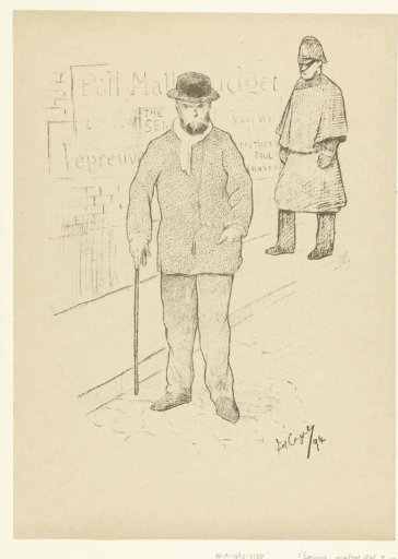 Portrait of the poet Paul Verlaine in London