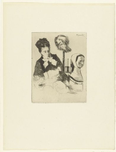Hatmaker in an atelier