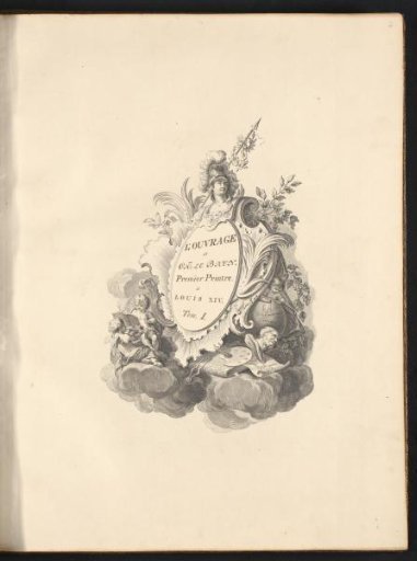 Title print for the first volume of L'ouvrage de Ch. le Brun