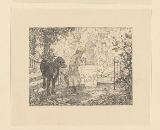 Ella and her dog Nero with a fairy child