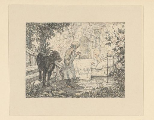 Ella and her dog Nero with a fairy child