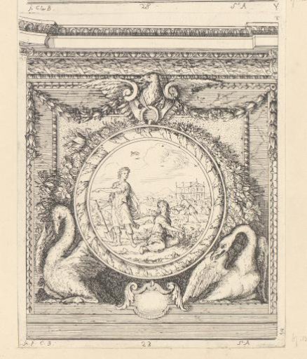 Design for a wall decoration in the Louvre with the theme of April