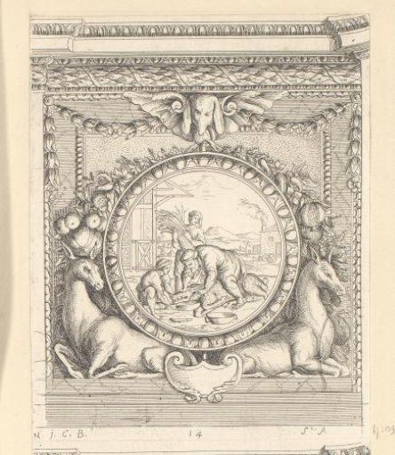 Design for a wall decoration in the Louvre with the theme of November