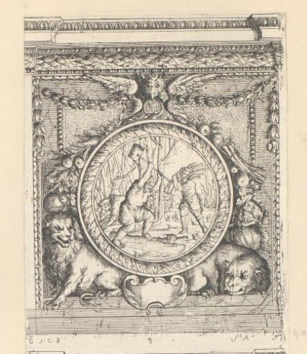 Design for a wall decoration in the Louvre with the theme of December