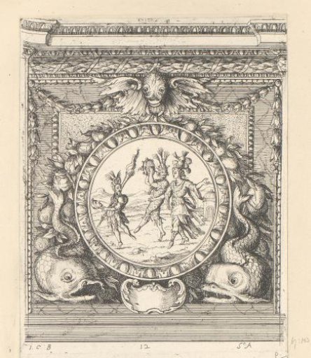 Design for a wall decoration in the Louvre with the theme of February