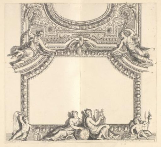 Design of a ceiling in the Louvre with the theme of science
