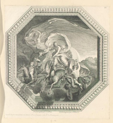 Ceiling painting from the Louvre of Diana or Night