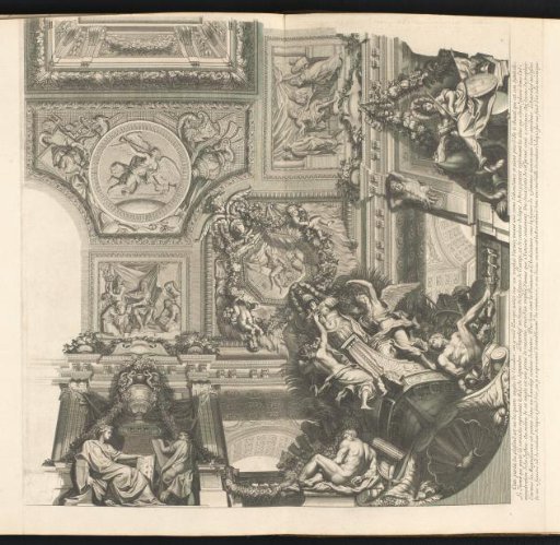 Corner of the ceiling of the Ambassadors' Staircase in Versailles