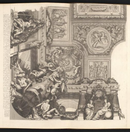 Corner of the ceiling of the Ambassadors' Staircase in Versailles