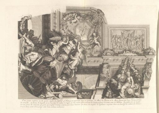 Corner of the ceiling of the Ambassadors' Staircase in Versailles