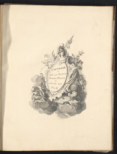 Title print for the second volume of L'ouvrage de Ch. le Brun
