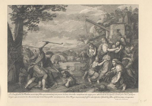 Moses defends the daughters of Jethro