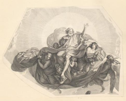 God Surrounded and Carried by Angels