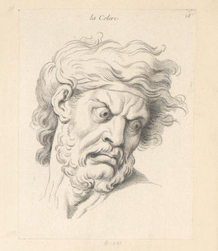 View of an angry man