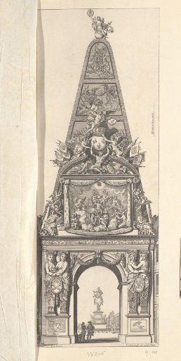 Obelisk on the Place Dauphine for the entry of Louis XIV
