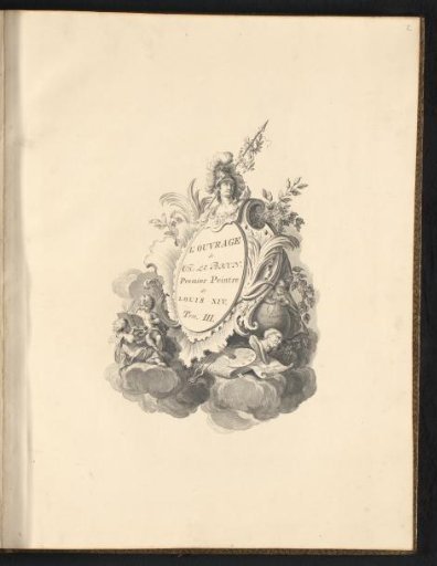 Title print for the third volume of L'ouvrage de Ch. le Brun