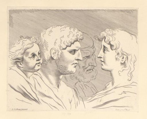 Four Male Faces of Different Ages